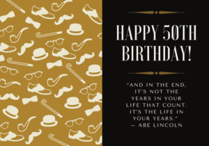 100 Unique 50th Birthday Card Messages and Sayings for Cards