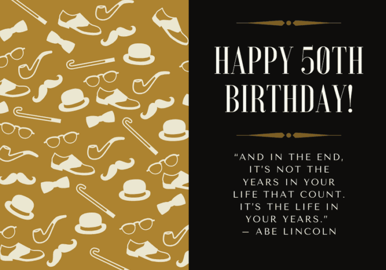 50th Birthday Card Quotes - Printable Templates Free