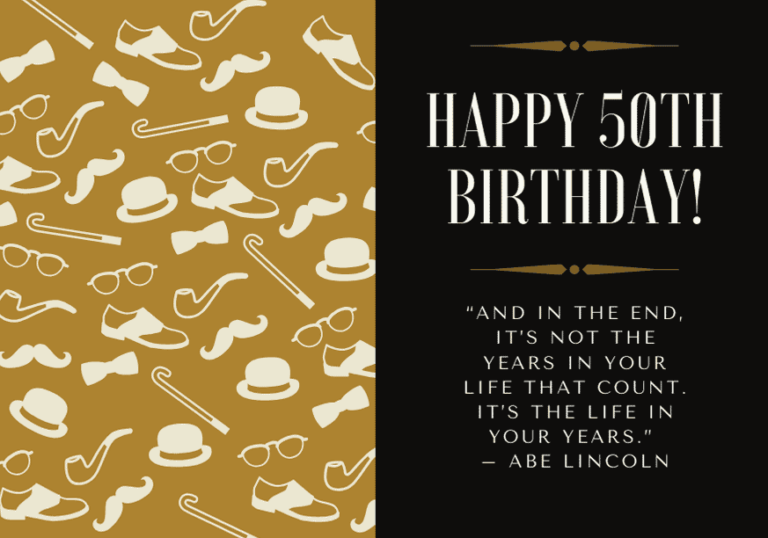 What To Write In A 50th Birthday Card For A Man