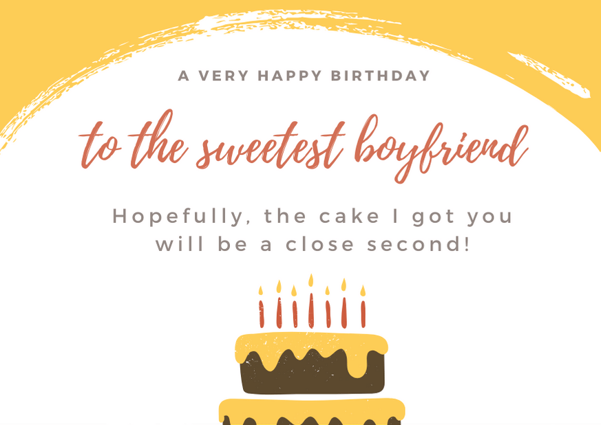 Happy Birthday Boyfriend Card