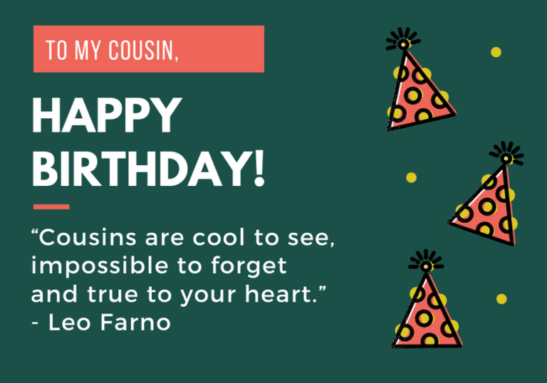 150 Greatest Happy Birthday Cousin Messages of All-Time ...