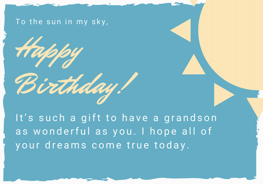 For You Grandson On Your Birthday Card 