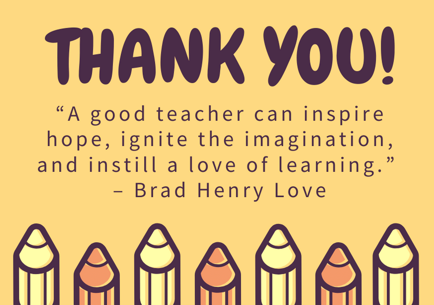 100 Best Teacher Appreciation Thank You Notes Ever Written Futureofworking Com