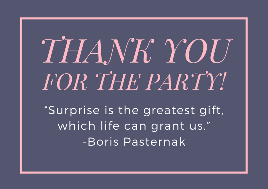 50 Thank You For The Surprise Birthday Party Messages FutureofWorking