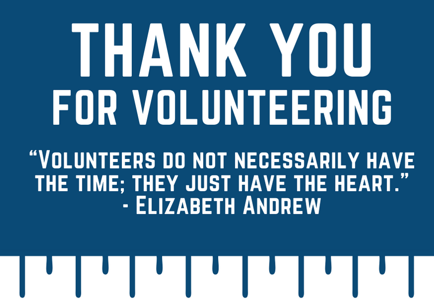 thank you volunteers