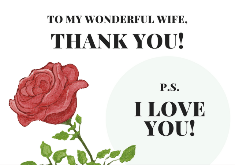 50 Special Thank You for Being my Wife Notes and Quotes ...