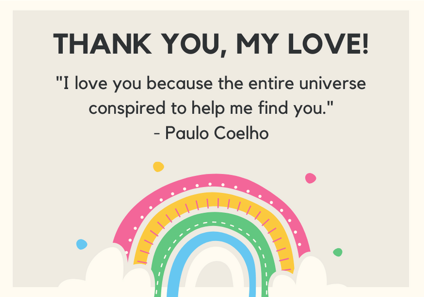 125 Heartfelt "Thank You My Love" Messages And Quotes | Futureofworking.com