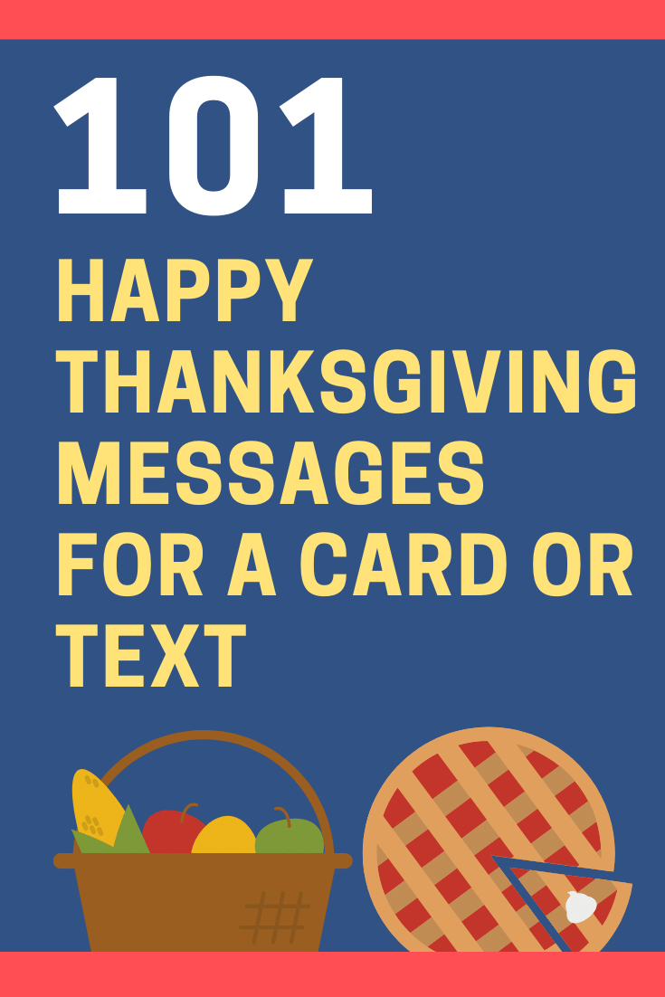Happy Thanksgiving Messages for a Card or Text