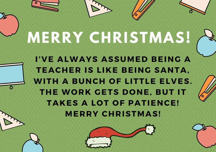 Christmas Cards For A Teacher 