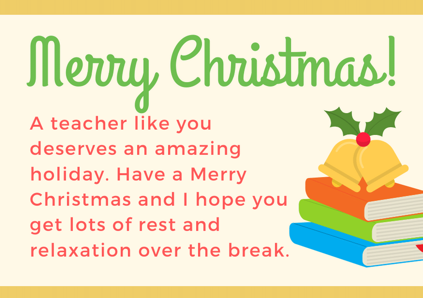 Christmas Card Messages For Teachers