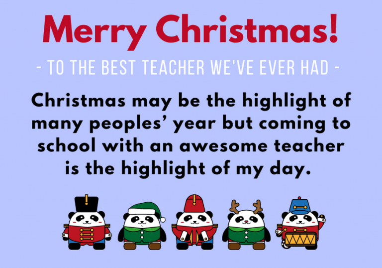 75 Thoughtful Christmas Messages for a Teacher