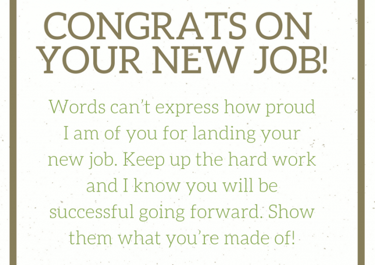 75 Congratulations on Your New Job Messages and Quotes ...