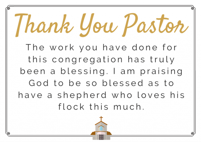 Letter Of Appreciation To A Pastor Samples