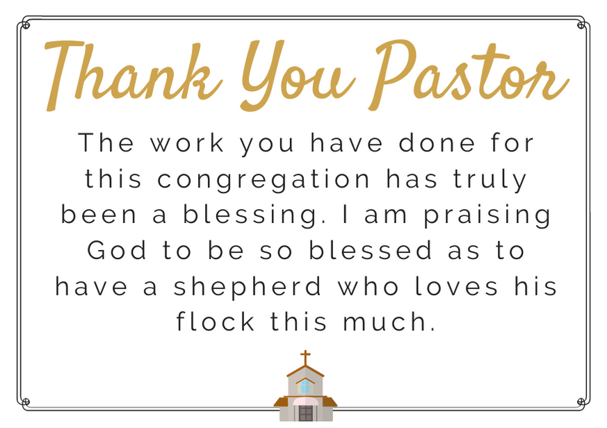 Pastor Appreciation Cards Free Printable