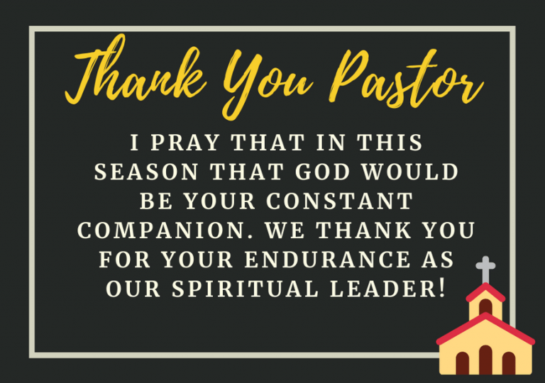 words of appreciation to pastor